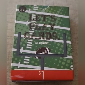 Football Themed Playing Cards Vintage Let's Play Cards 54 ct Deck Complete Game